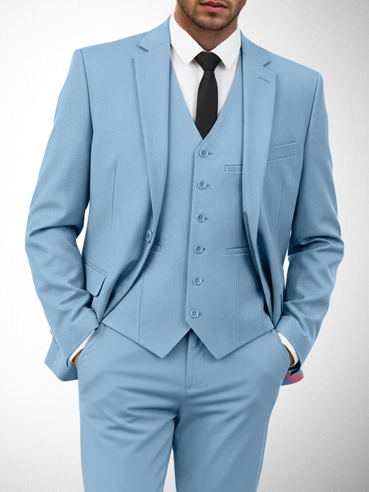 Men's Regular Fit 3 Piece Suit Casual Style