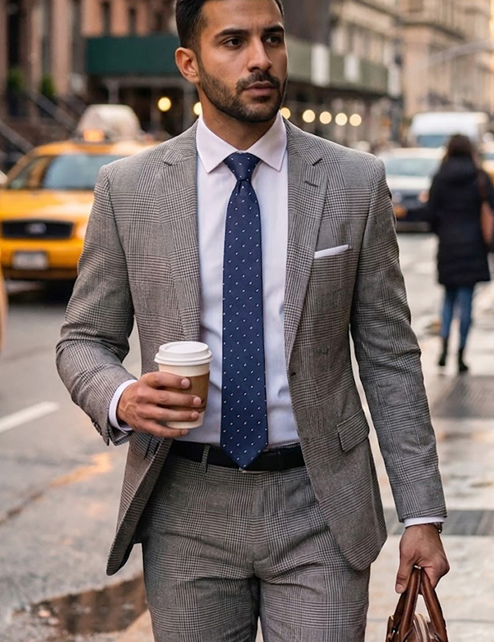 Men's 2 Piece Glen Plaid Suit