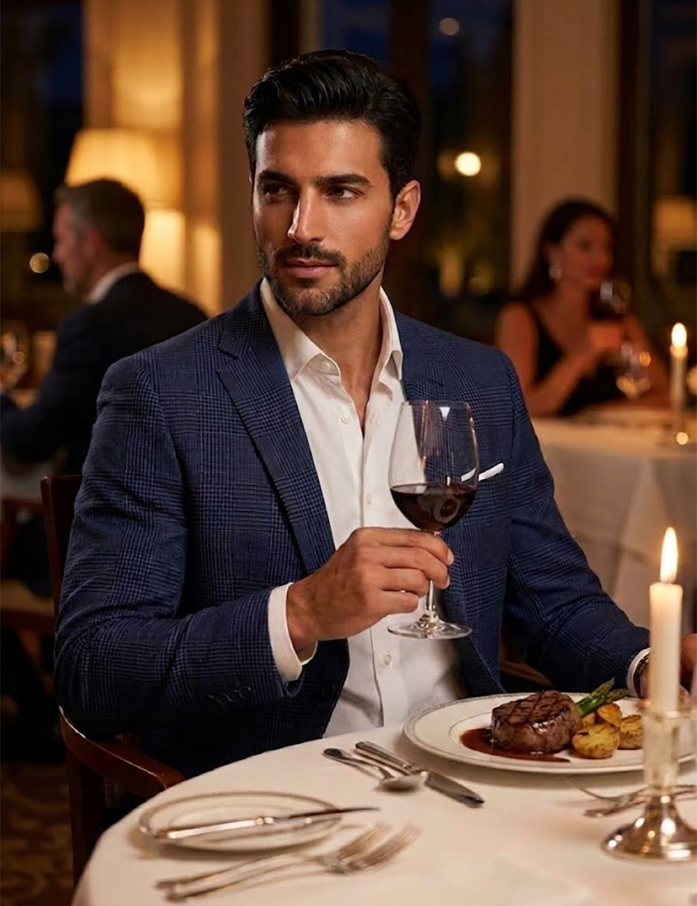 Men's 2 Piece Glen Plaid Suit