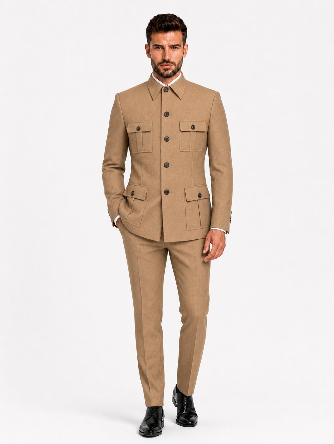 Men’s 2 Piece Safari Suit Long Sleeves