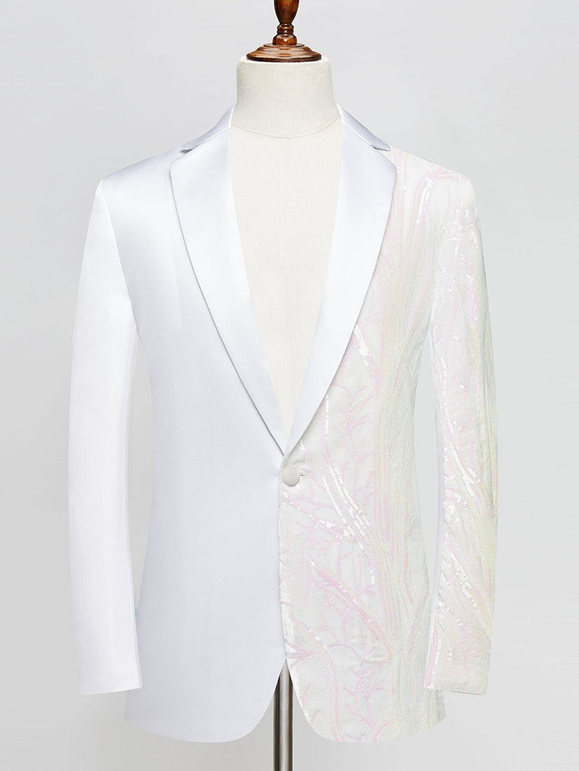 Men's Black Sequin Statement Blazer