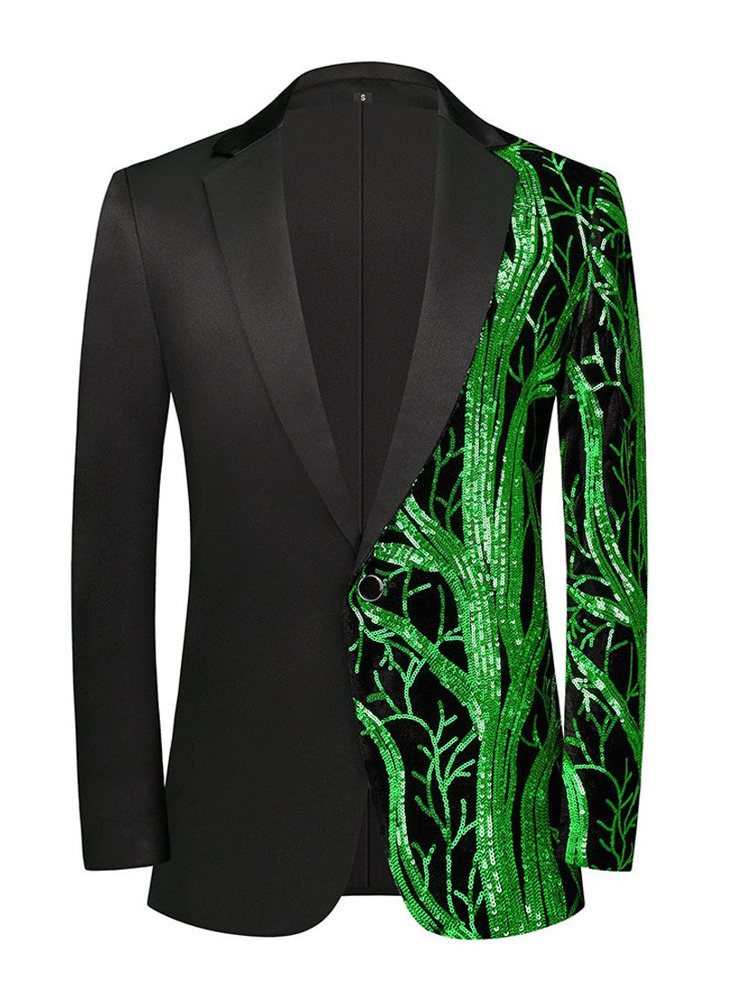 Men's Black Sequin Statement Blazer