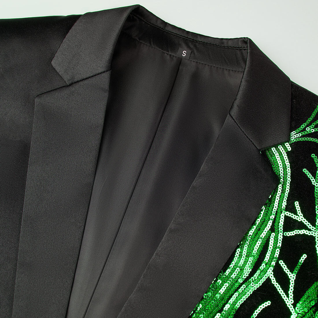 Men's Black Sequin Statement Blazer