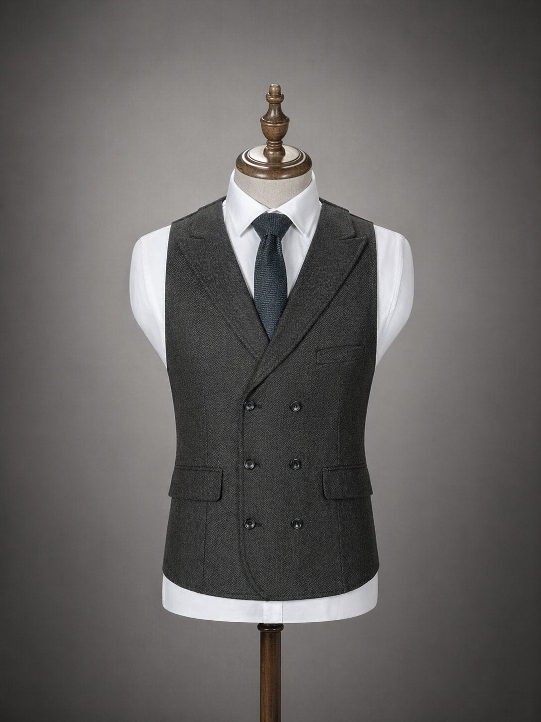 Men's Herringbone Tweed 3 Piece Suit
