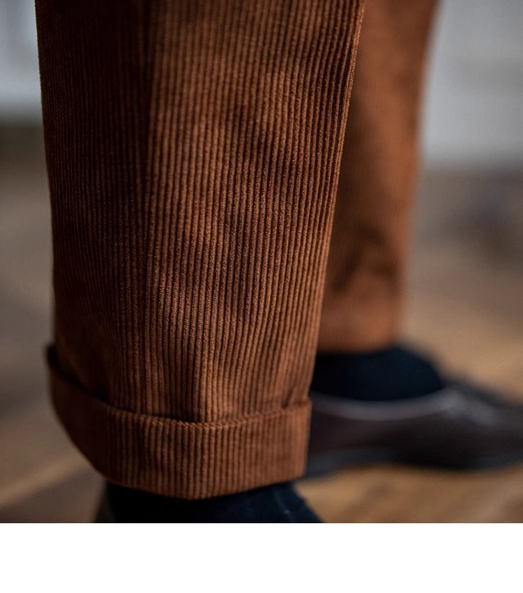 Men’s High-Waisted Corduroy Gurkha Trousers