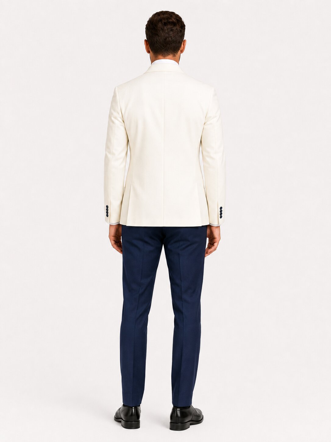 Men’s Ivory & Navy 3-Piece Wedding Tuxedo