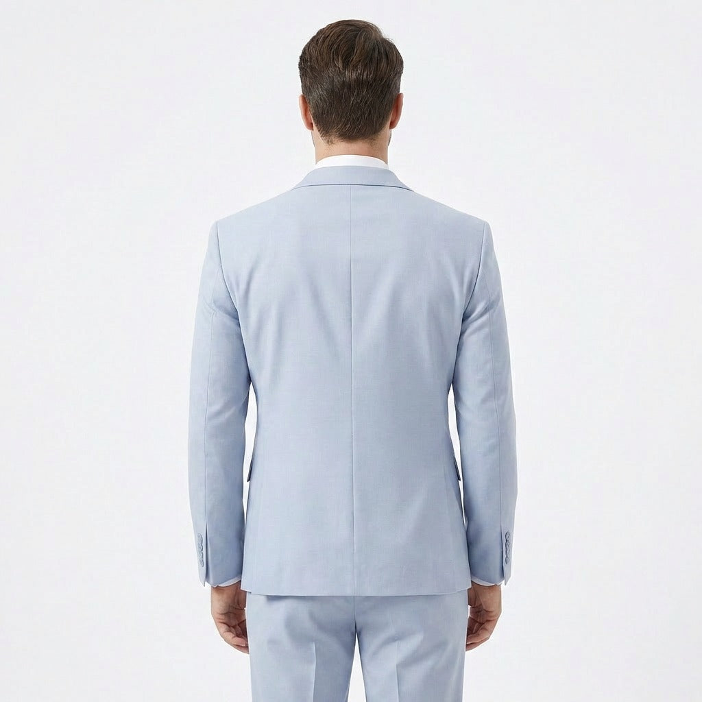 Men's Modern Fit Linen Suit - Lightweight Two Piece Jacket and Pants