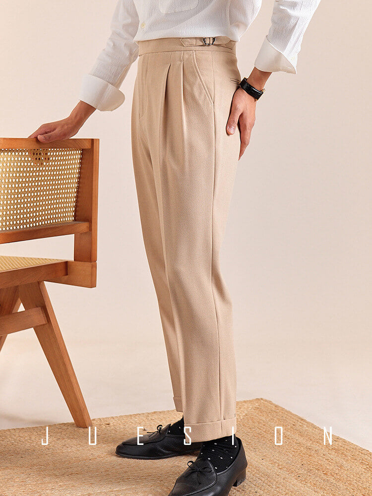 Men’s Neapolitan High-Waisted Gurkha Dress Pants