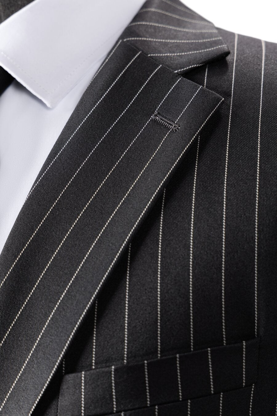 Men’s Striped 3 Piece Suit – Slim Fit Wedding & Business Formal Suit Set