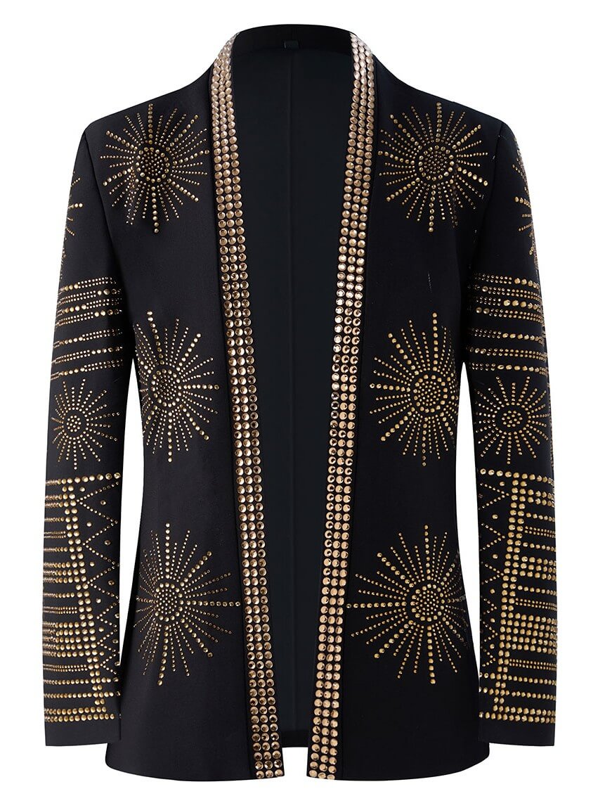 Men’s Sunburst Rhinestone Stage Jacket