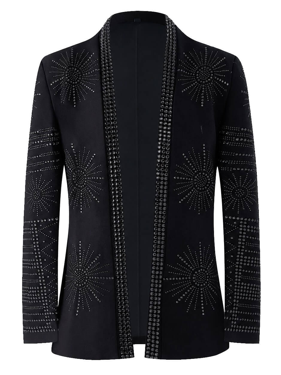 Men’s Sunburst Rhinestone Stage Jacket