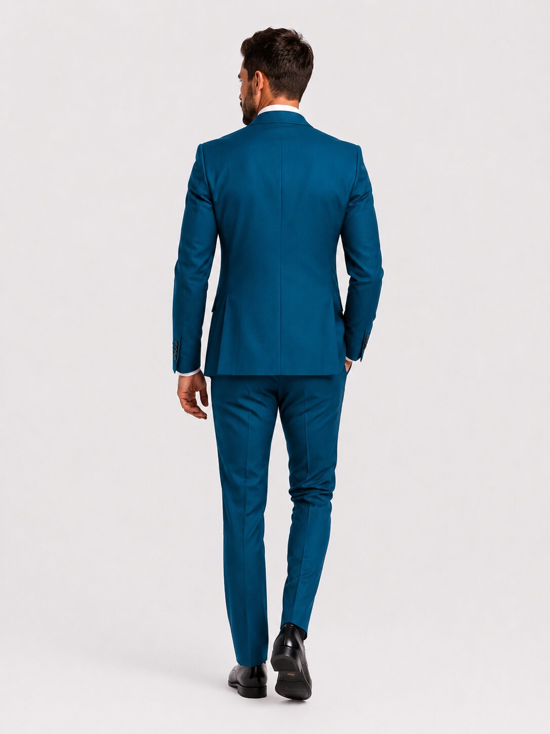 Men's Teal Blue Double Breasted Wedding Suit