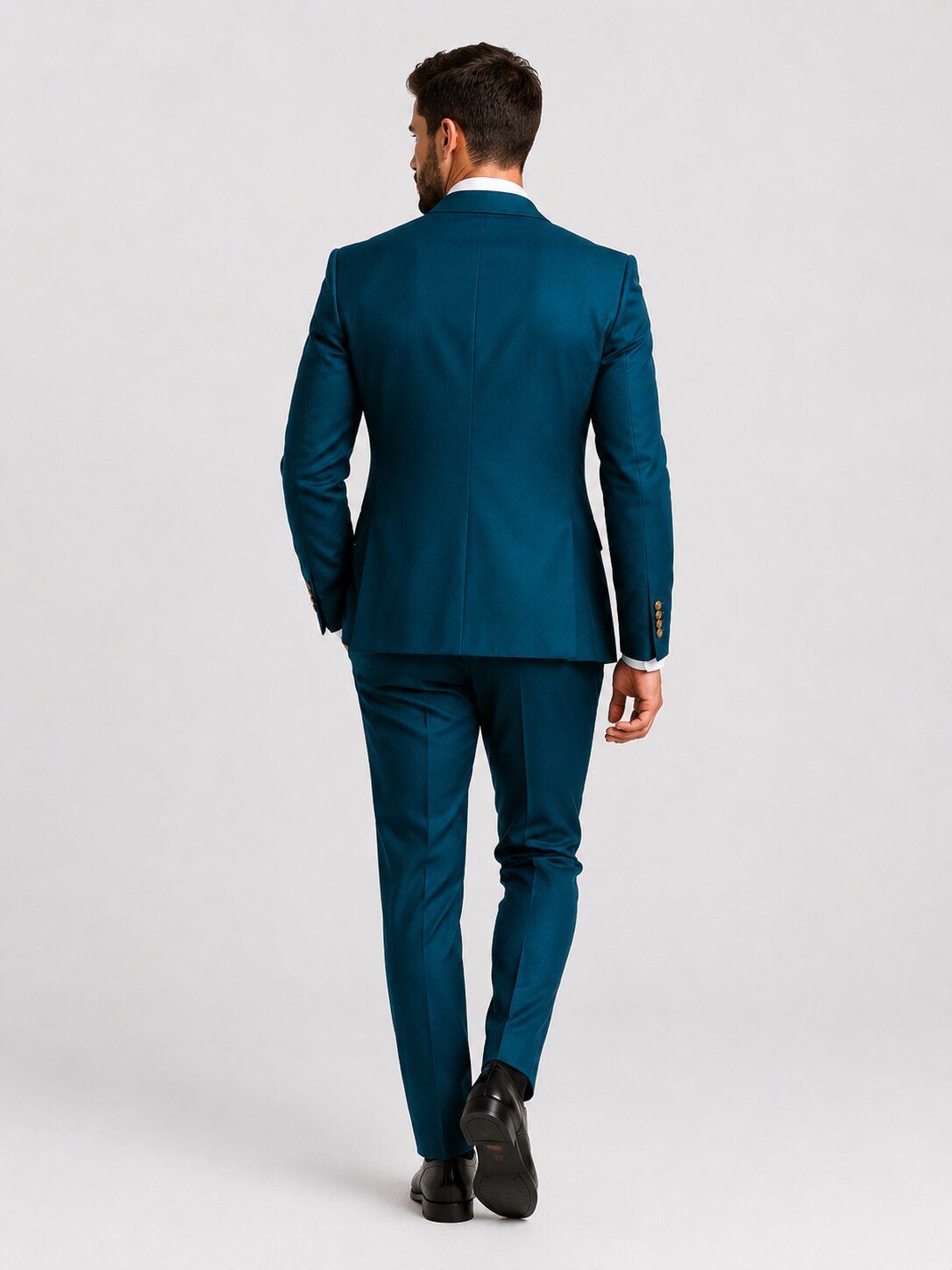 Men's Teal Blue Slim Fit 3 Piece Suit