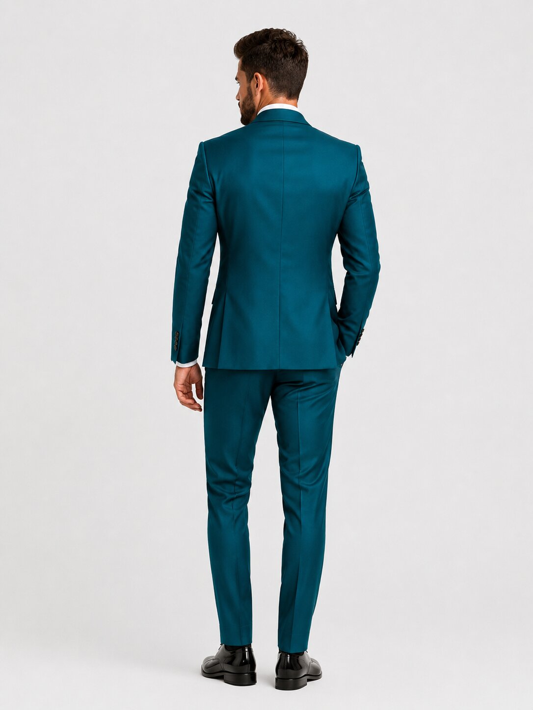 Teal Slim Fit Shawl Lapel 2-Piece Tuxedo