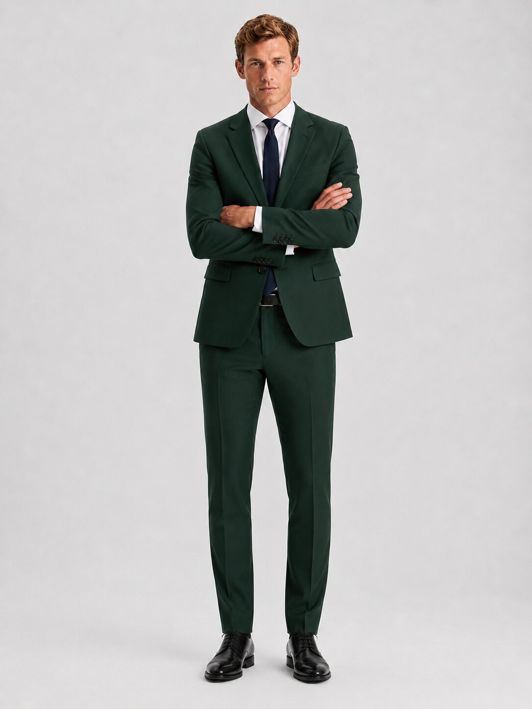 Men's Dark Green 2 Piece Suit