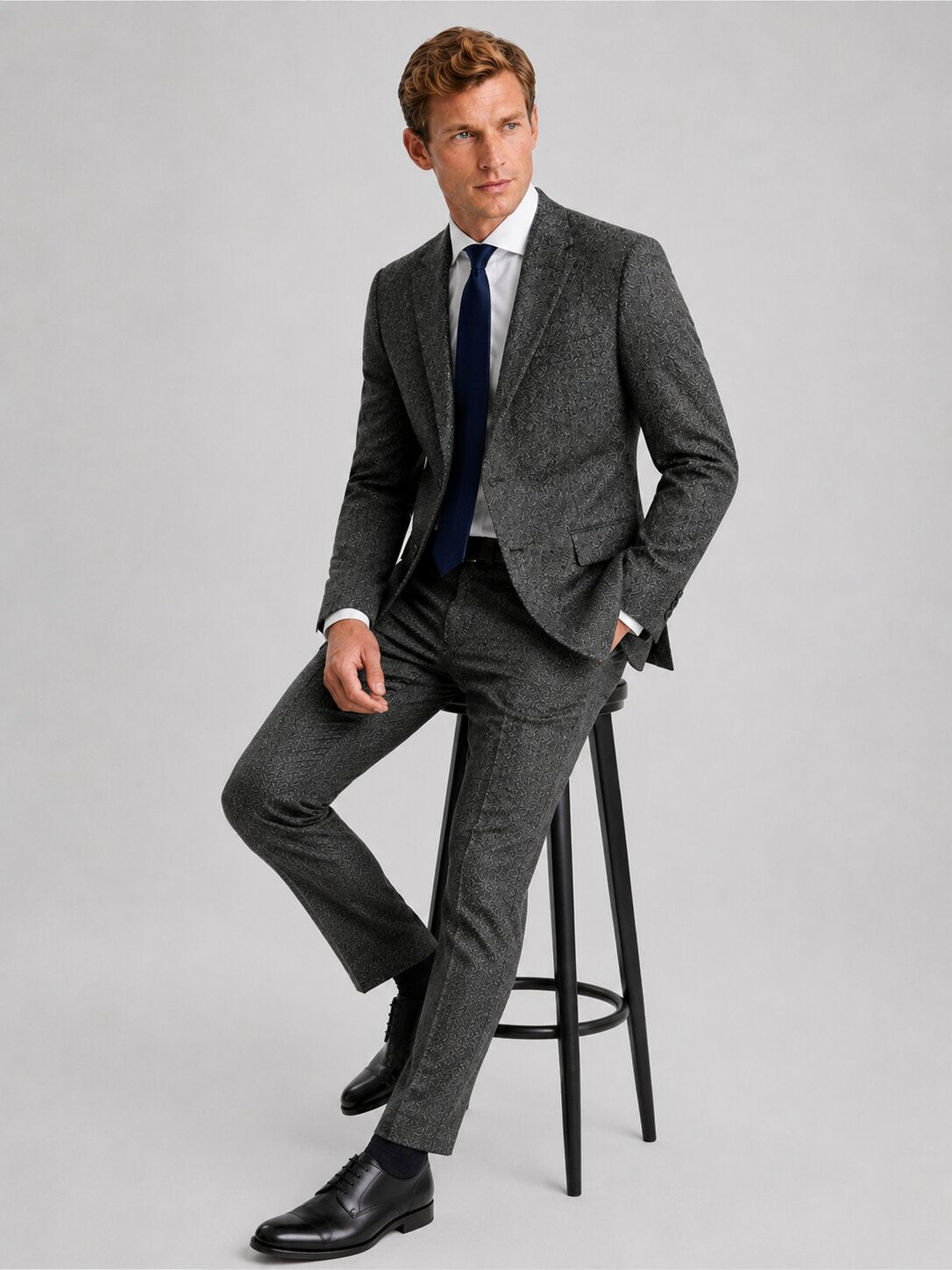 Men's Grey Tweed 2 Piece Suit