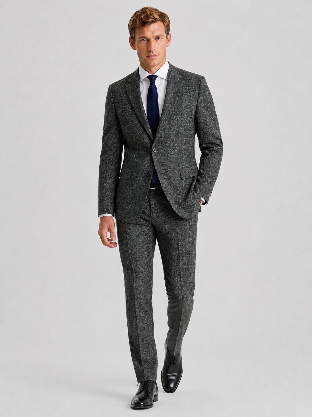 Men's Grey Tweed 2 Piece Suit