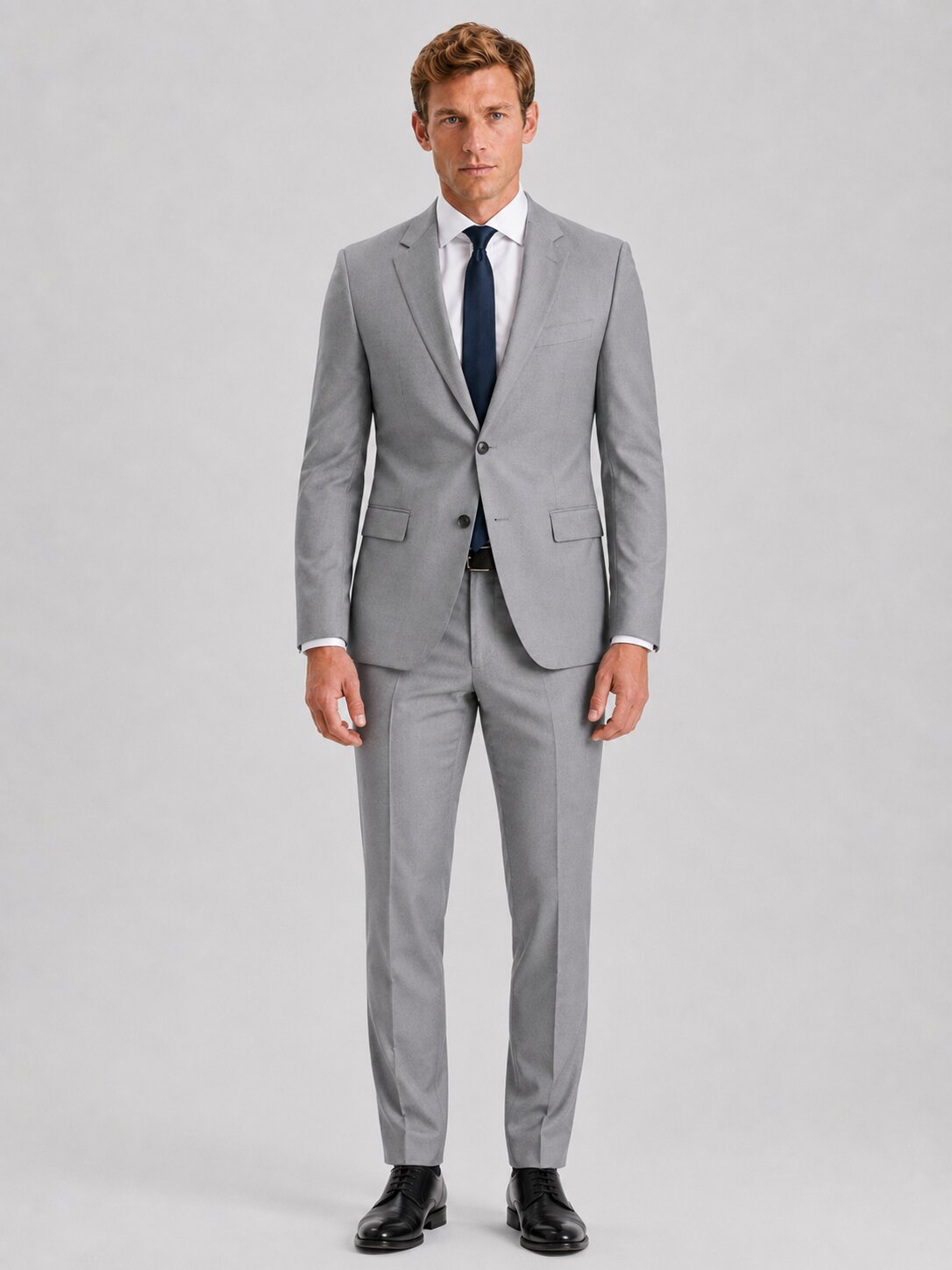 Men's Silver 2 Piece Suit