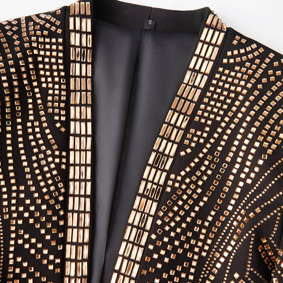 Men's Rhinestone Western Blazer Jacket for Dinner, Stage Performances & Parties