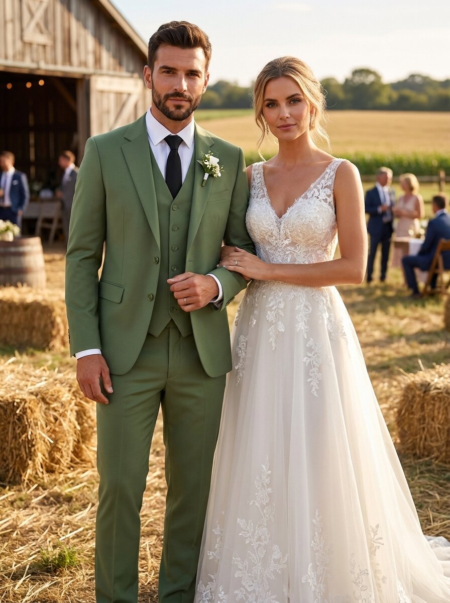 Men's 3-Piece Suit Slim Fit Classic Style