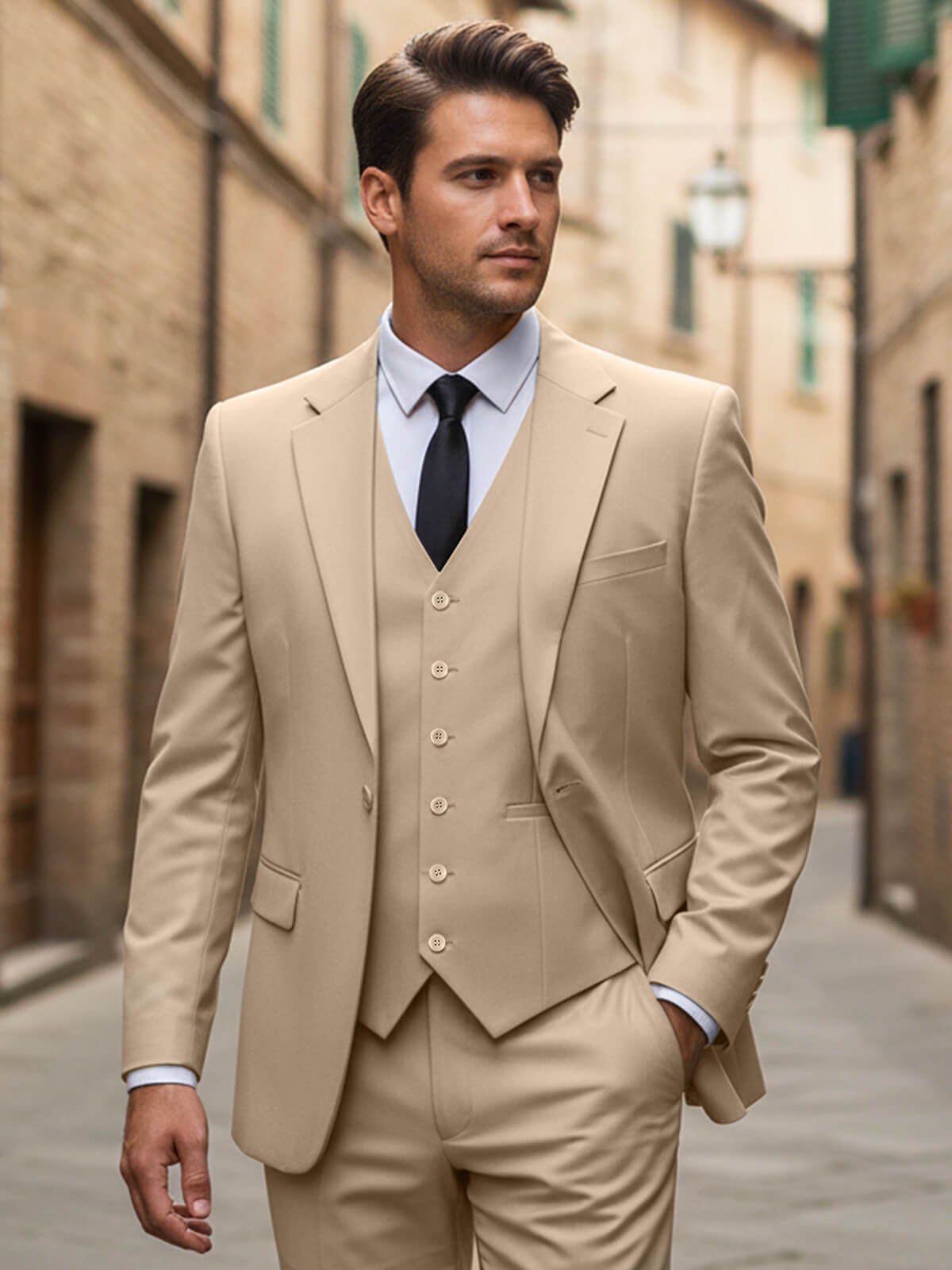 Men's Business Casual 3 Piece Suit