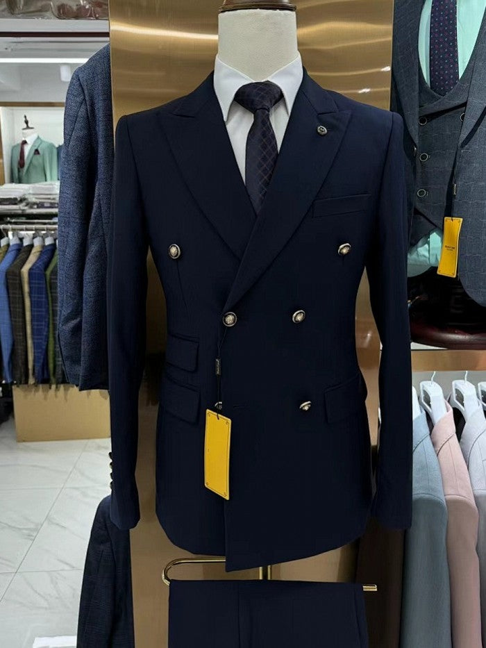 Men's Double Breasted Business Suit