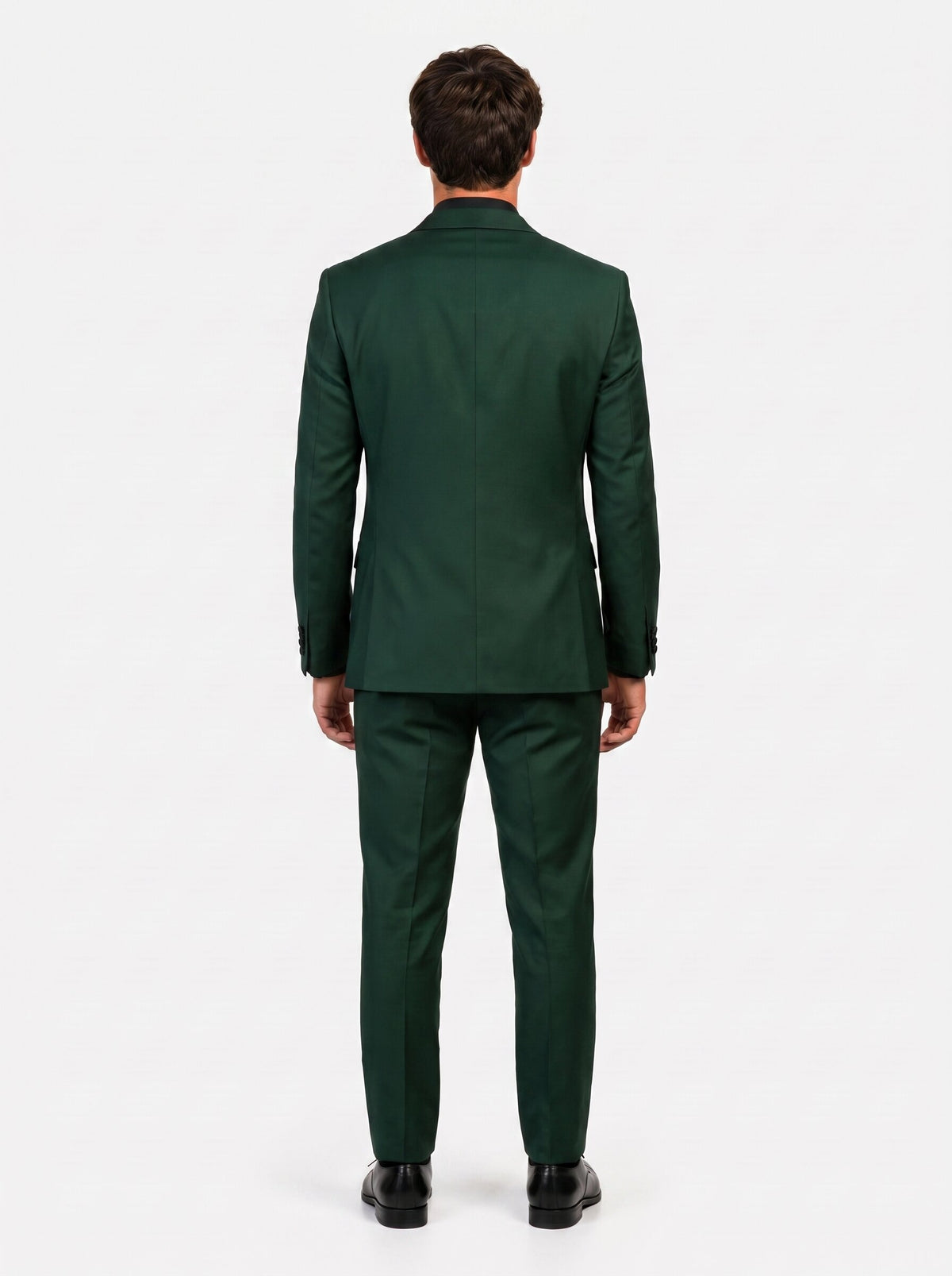 Green Black Peak Lapel Slim Fit 2 Piece Suit