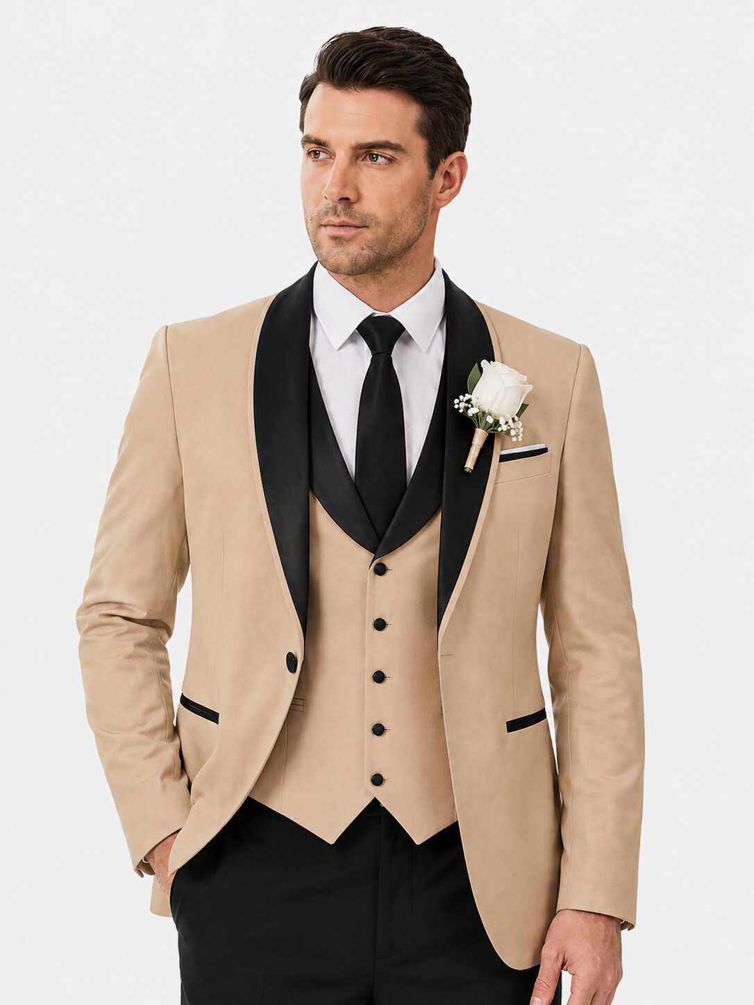 Men's 3-Piece Tuxedo Suit Slim Fit