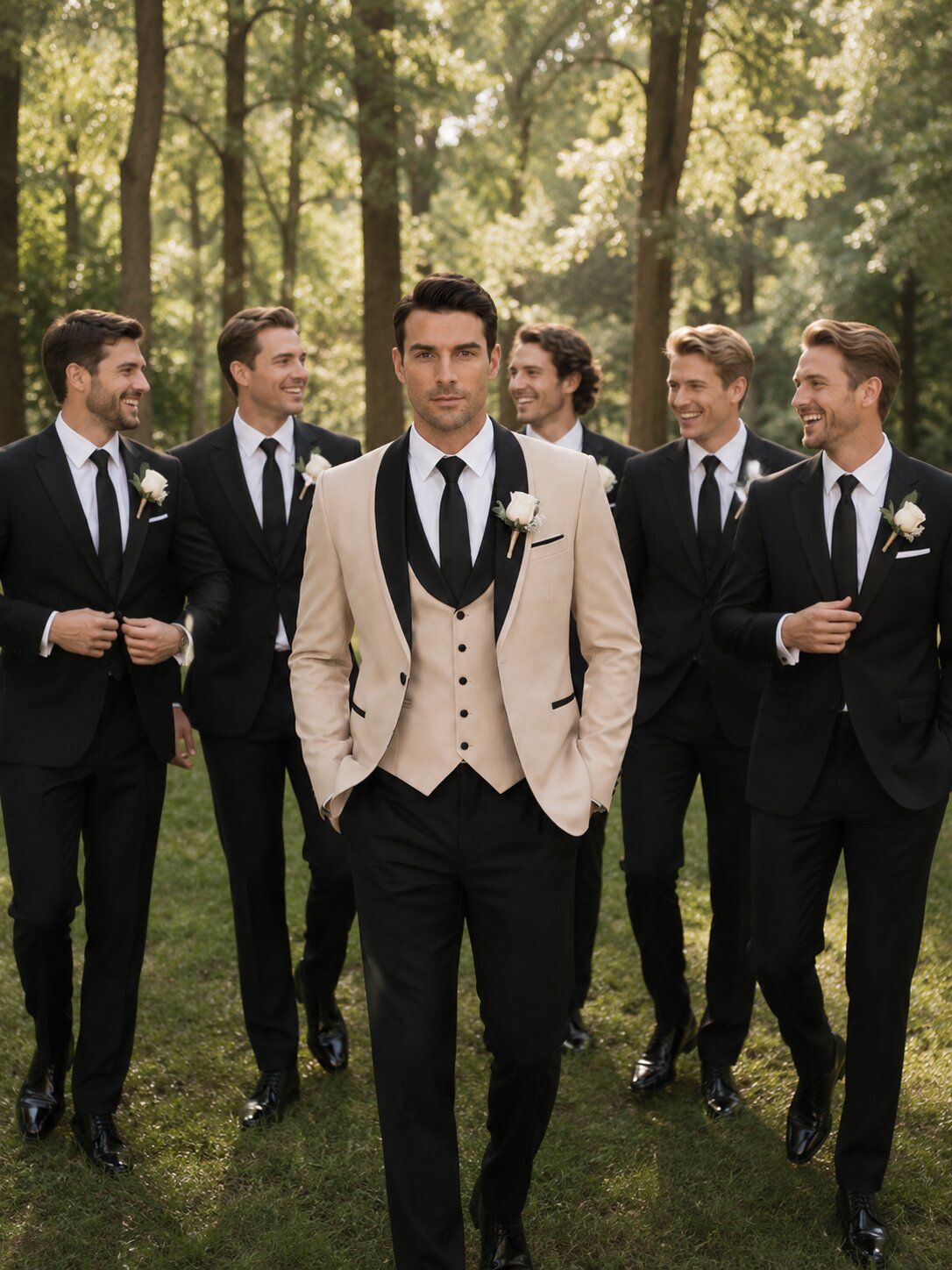 Men's 3-Piece Tuxedo Suit Slim Fit