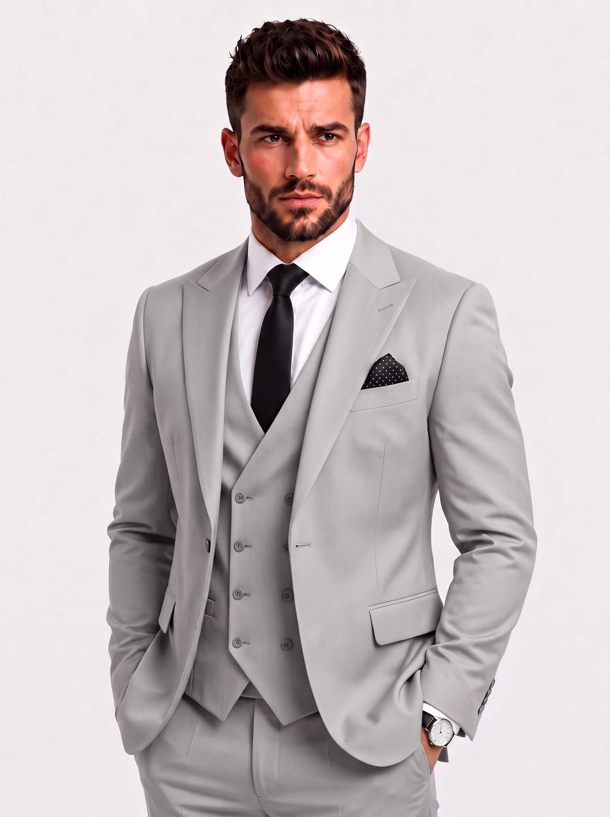 Men's Classic Business Suit 3-Piece Slim Fit