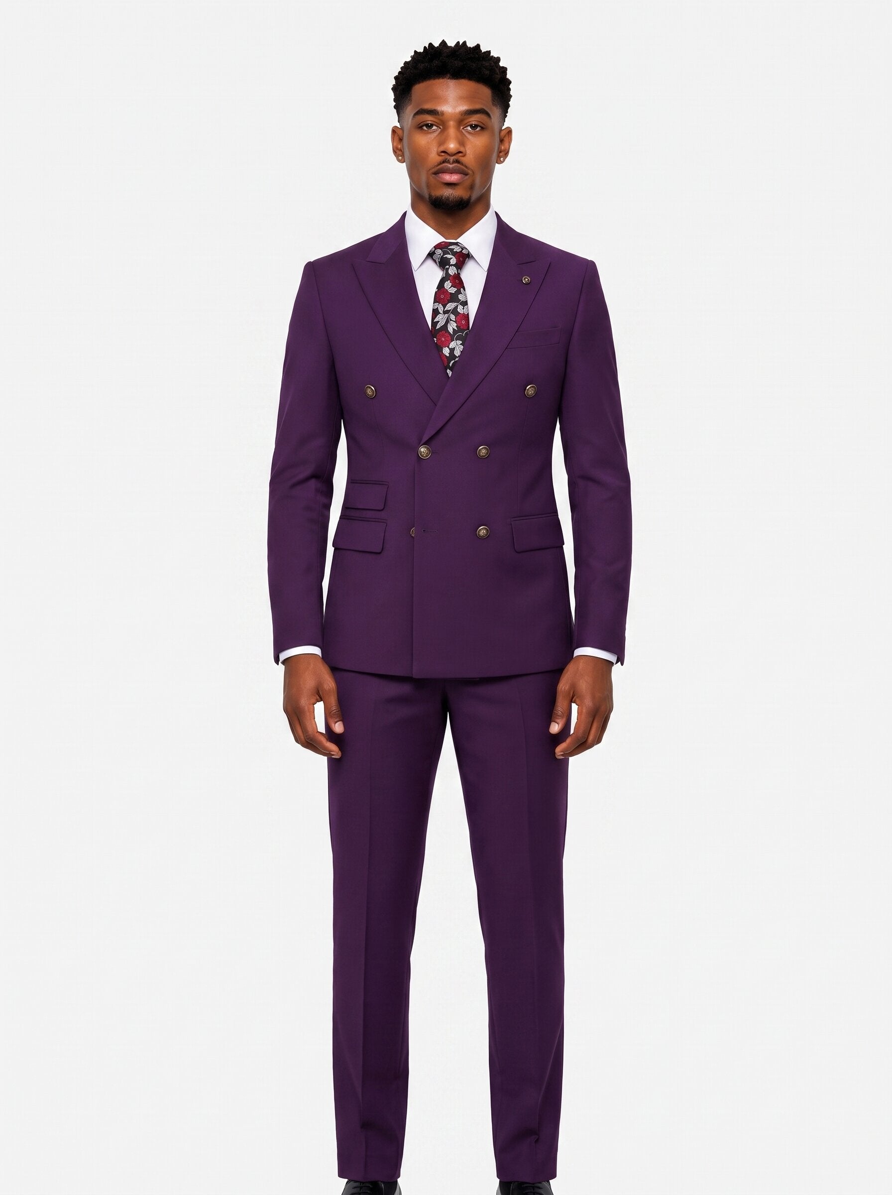Men's Fashion Double Breasted Six-Button Suit