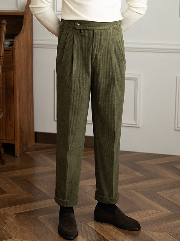 Men‘s Italian Style Corduroy Naples Suit Pants