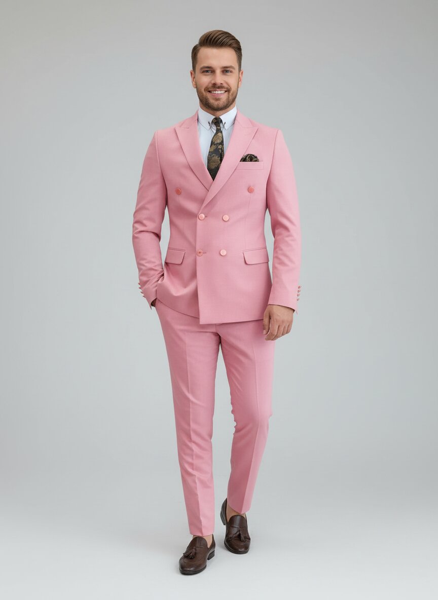 Men's Business Suit Double Breasted 2 Piece Regular Fit