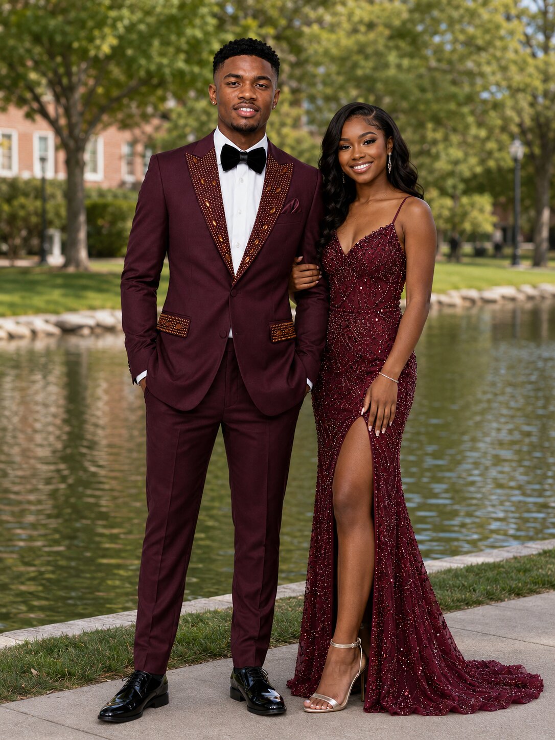 Rhinestone Peak Lapel Prom Tuxedo