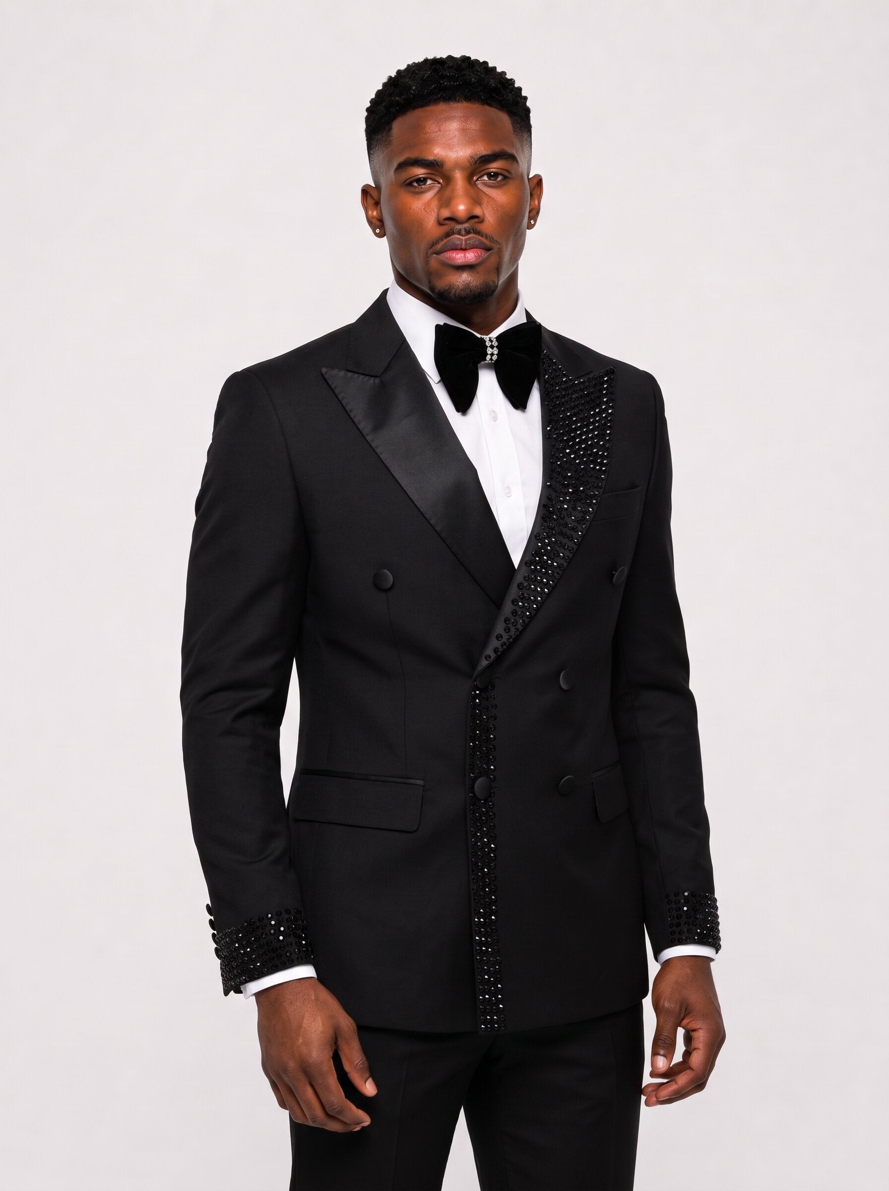 Rhinestone Peak Lapel Prom Tuxedo