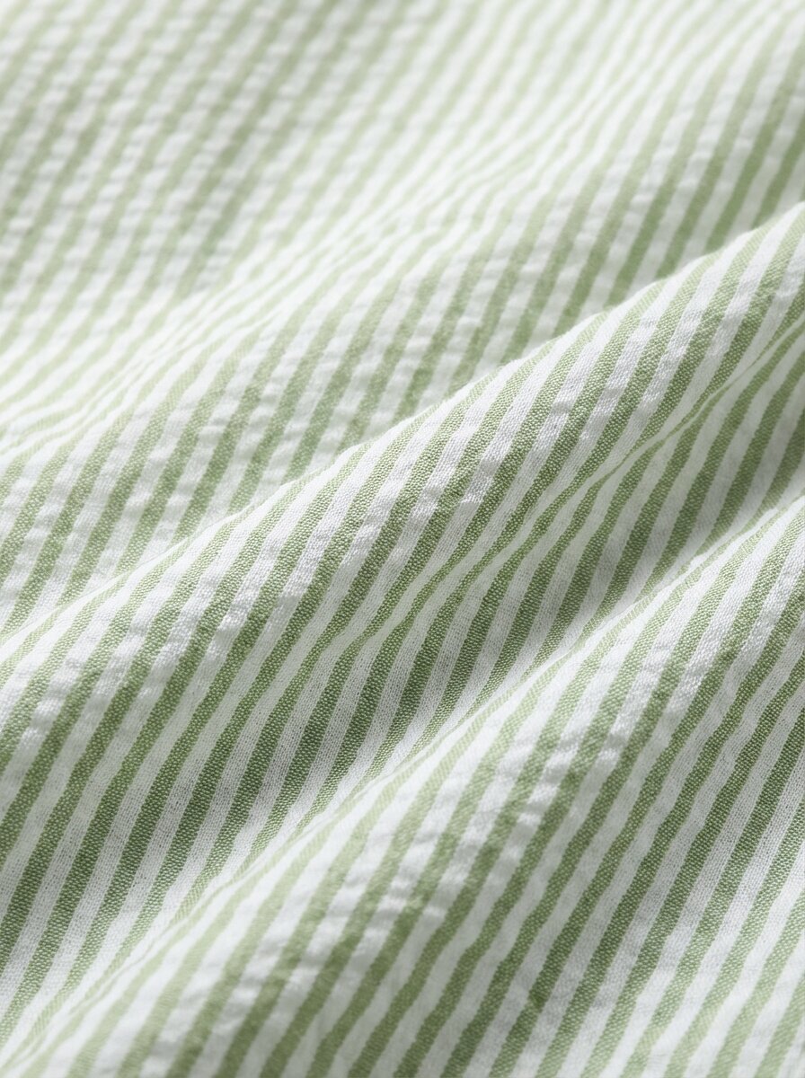 green seersucker fabric