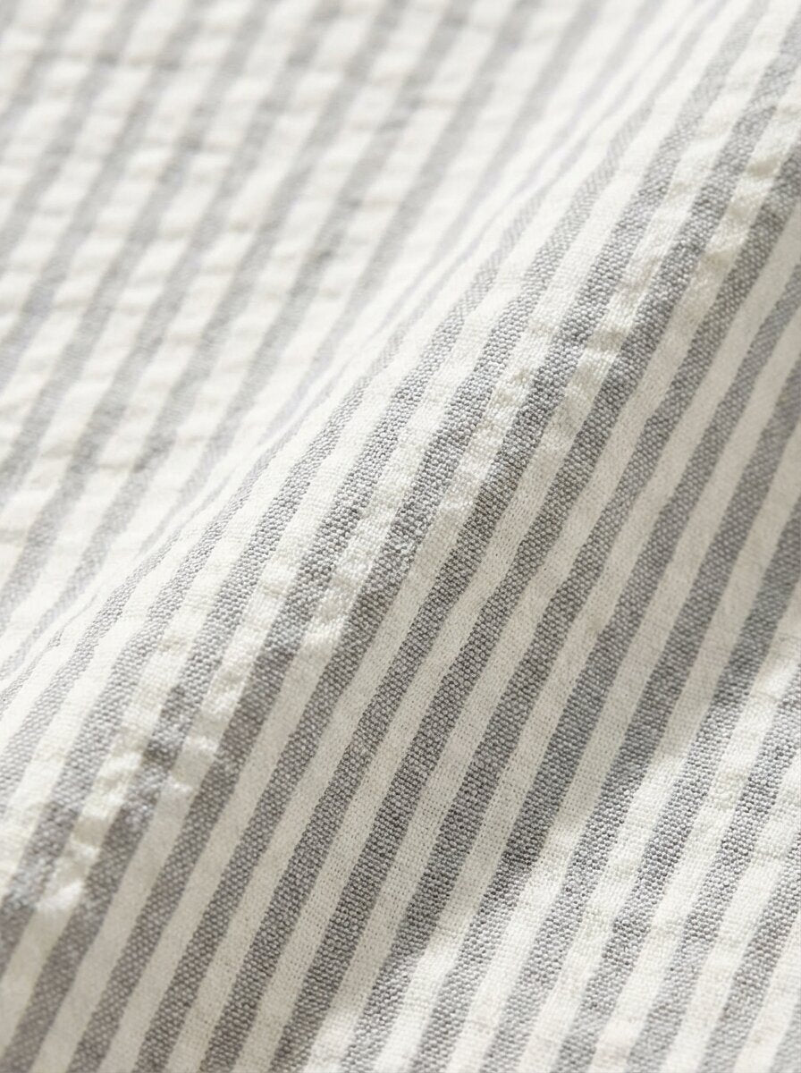 beige seersucker fabric