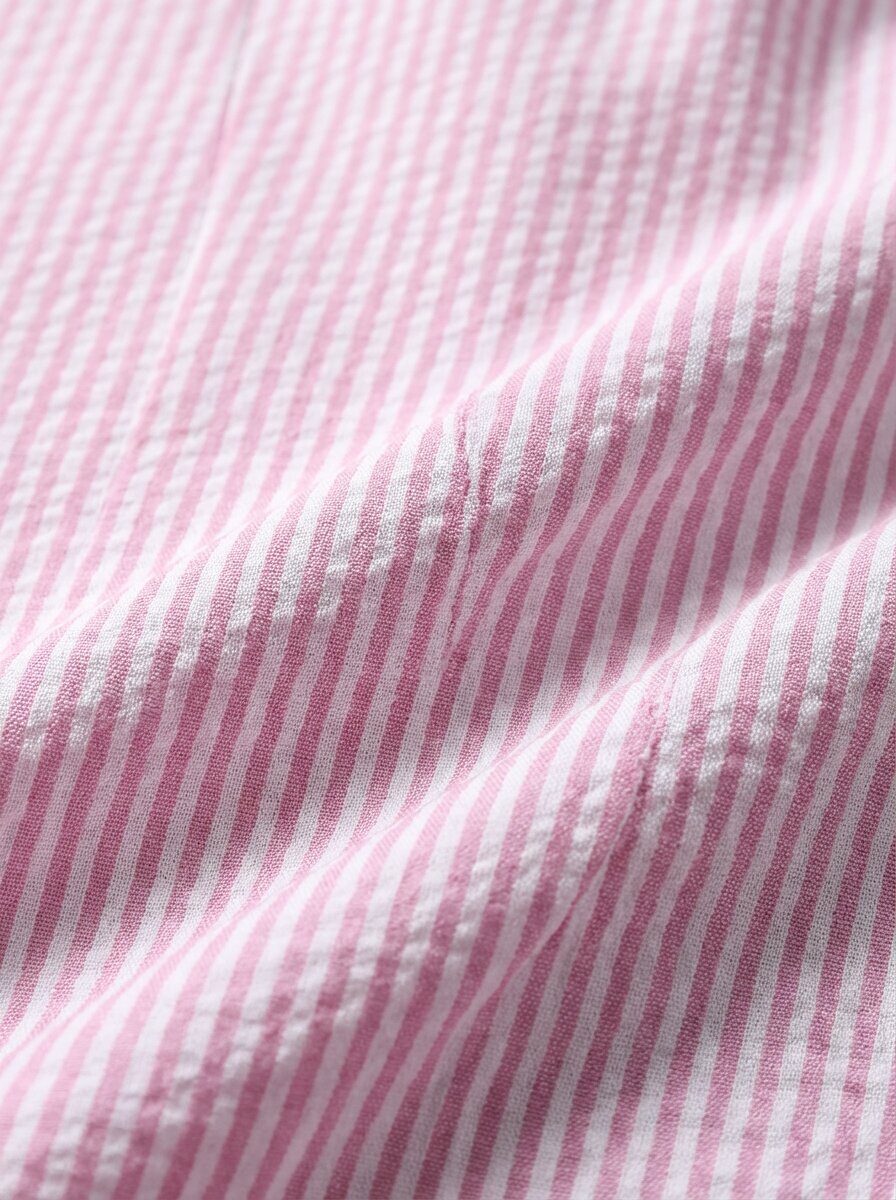 pink seercucker fabric