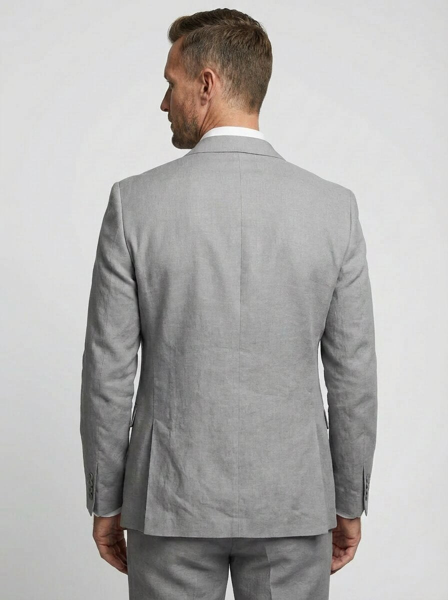 Men's Linen 2 Piece Suit - Summer Casual Wedding Suit