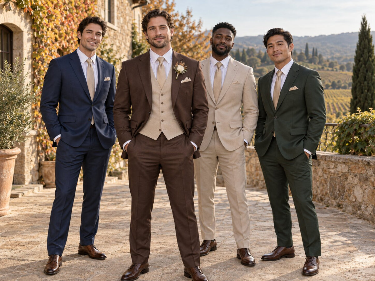 What Should Groomsmen Wear If the Groom Wears Brown?