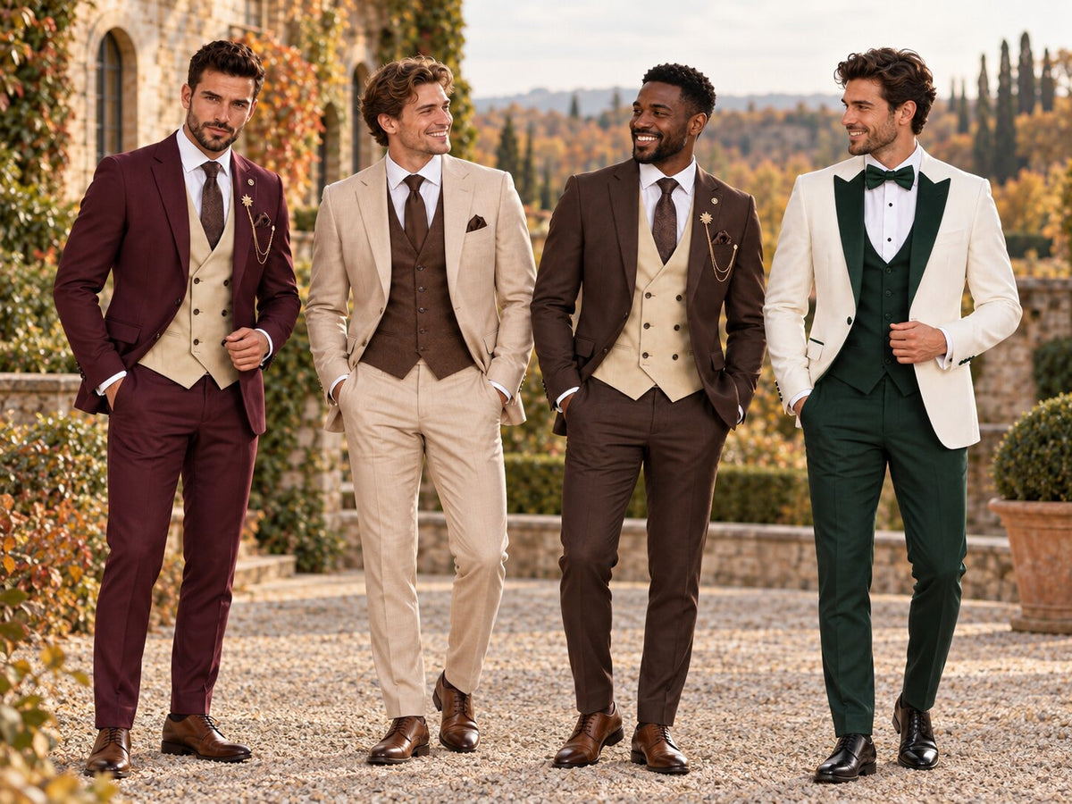 What Color Suit Should a Man Wear to a Fall Wedding?