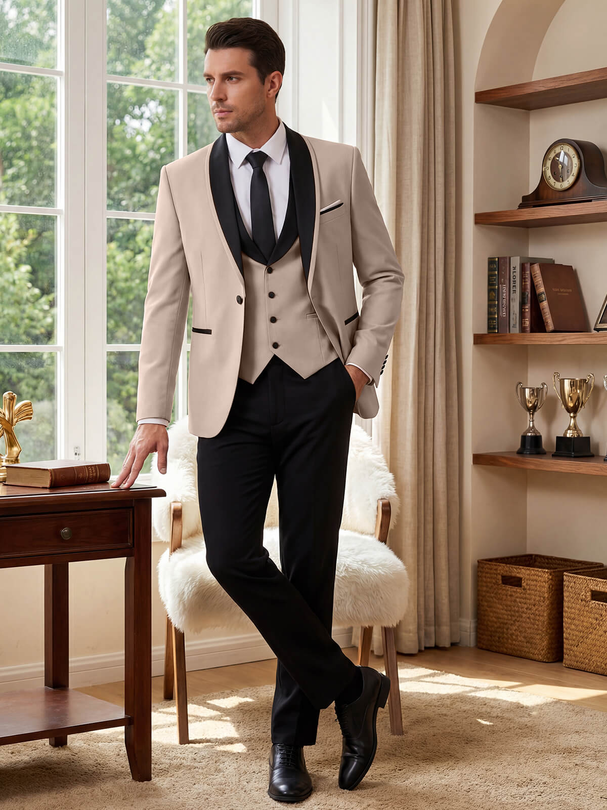 Men's 3-Piece Tuxedo Suit Slim Fit