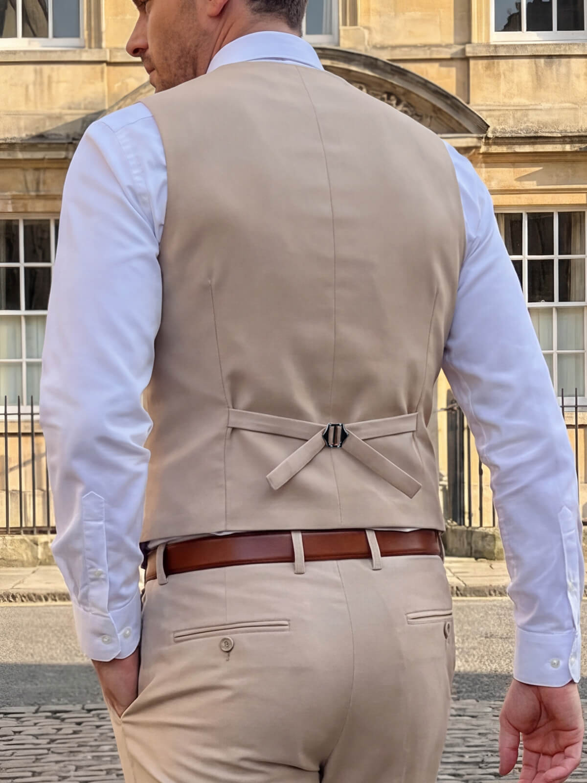 Men's Business 3 Piece Suit Contrast Neckline