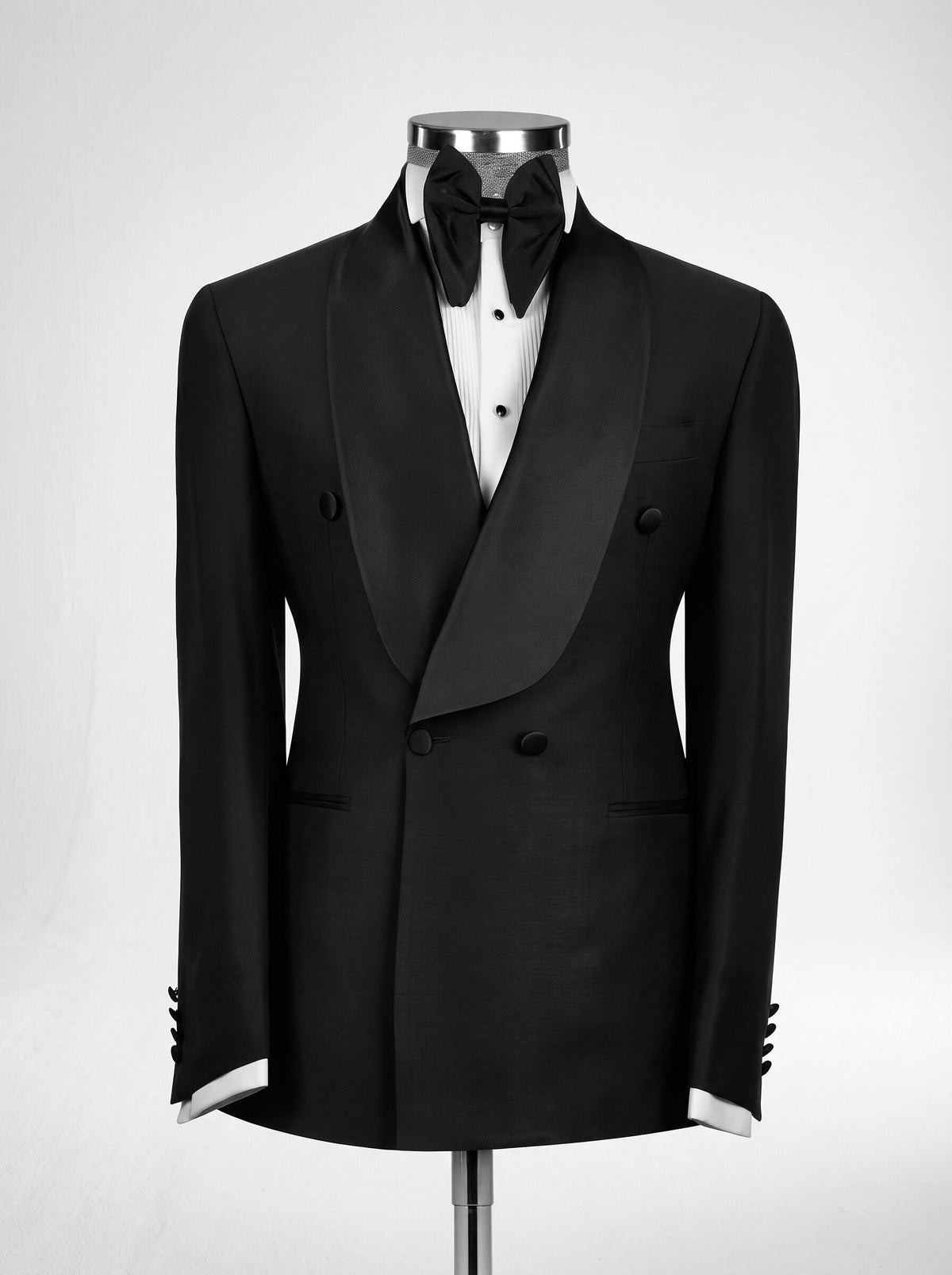 Men's Extra Large Shawl Lapel 4 Button Tuxedo Suit