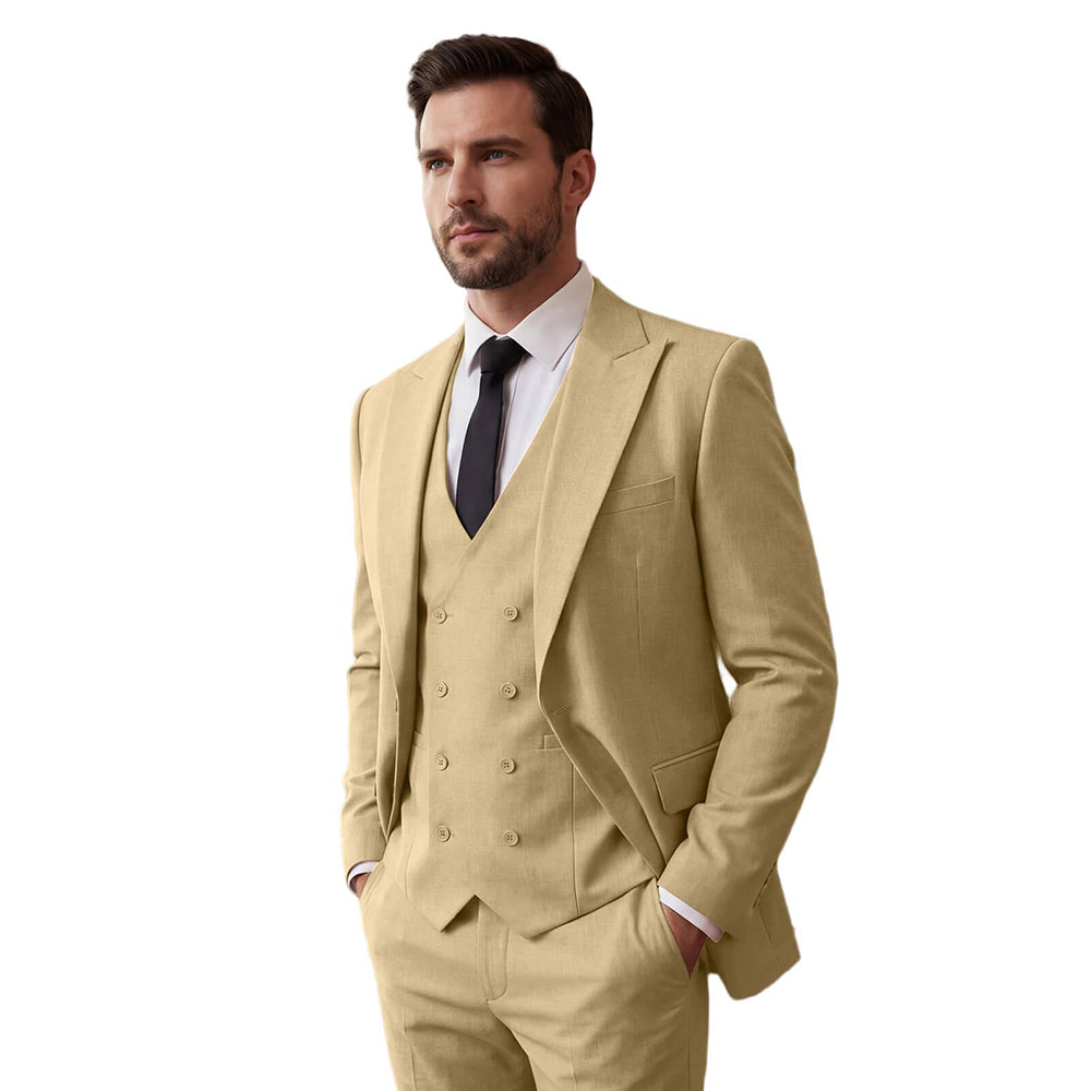 Men's Classic Business Suit 3-Piece Slim Fit