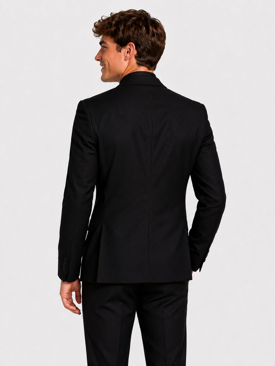 Red and Black Fully Rhinestone Collar Suit