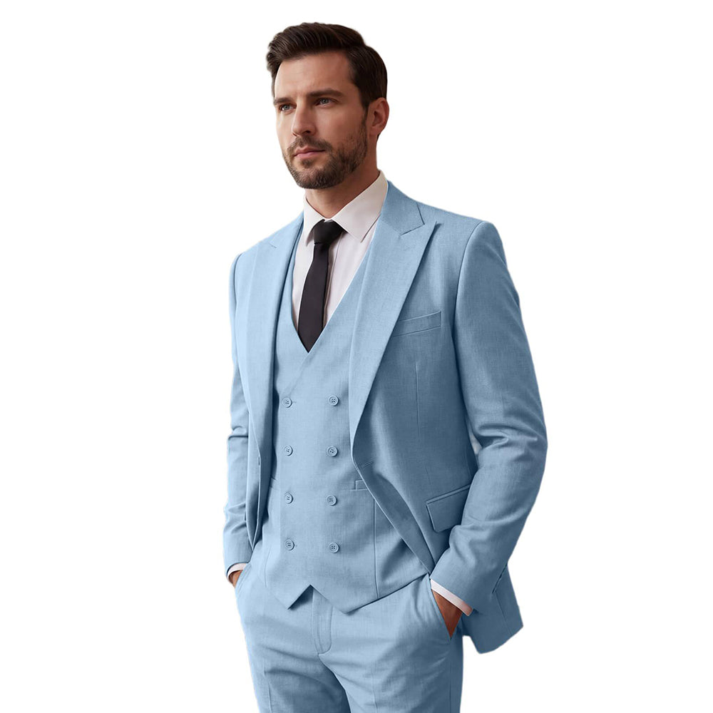 Men's Classic Business Suit 3-Piece Slim Fit