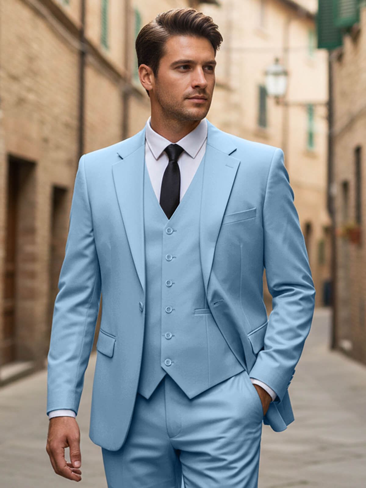 Men's Regular Fit 3 Piece Suit Casual Style