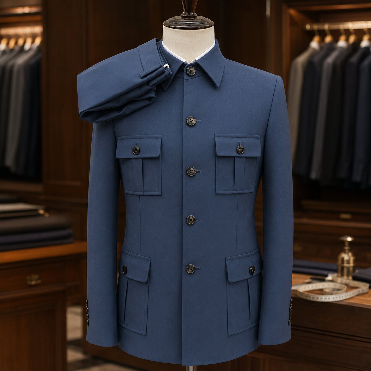 Men’s 2 Piece Safari Suit Long Sleeves