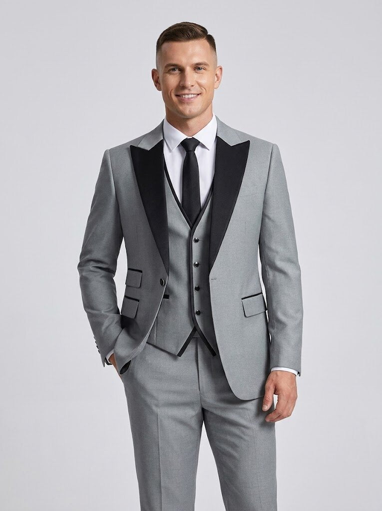 Men’s 3 Piece Tuxedo Wedding Groom Suit